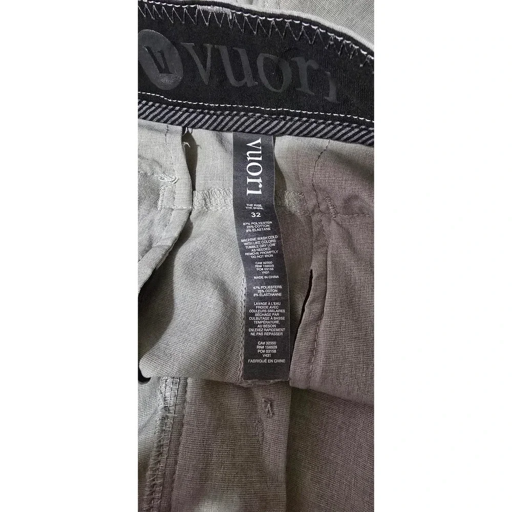 Vuori Meta Pant Mens 32 Khaki Tan Technical Stretch Chino Trousers V431